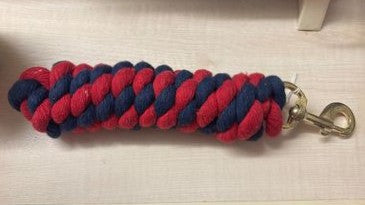 Navy/Red Lead Rope – Castle House Saddlery